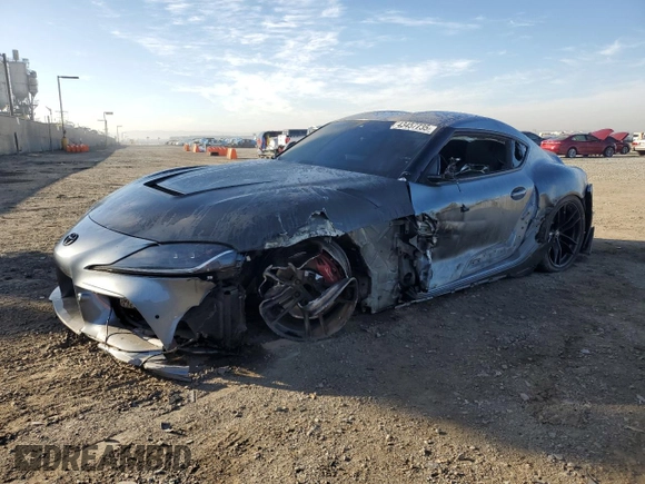 2022 Toyota Supra 3.0 with VIN WZ1DB0C0XNW046741, listed as a Copart auction lot 43457735 with 60,705 mi miles and Salvage title. Bid and sale history available at DreamBid. Image 1.