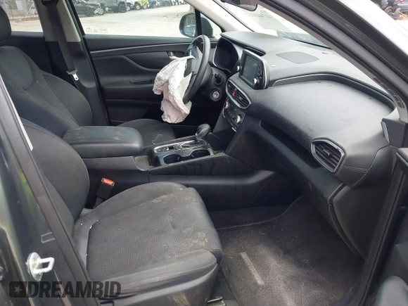 2019 Hyundai Santa Fe SE with VIN 5NMS23AD9KH037136, listed as a IAAI auction lot 41744001 with 150,745 mi miles. Bid and sale history available at carsss.com. Image 5.