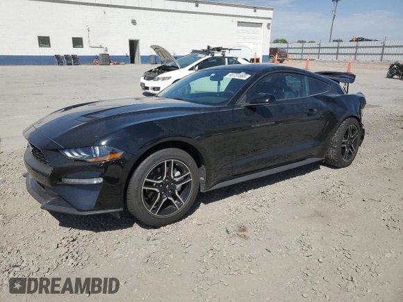 2019 Ford Mustang EcoBoost z VIN 1FA6P8TH2K5176100, wystawiony jako Copart lot #60731865 z przebiegiem 6 118 mil mil oraz Szkoda całkowita • Salvage title. Historia ofert i sprzedaży dostępna na DreamBid. Obrazek 1.