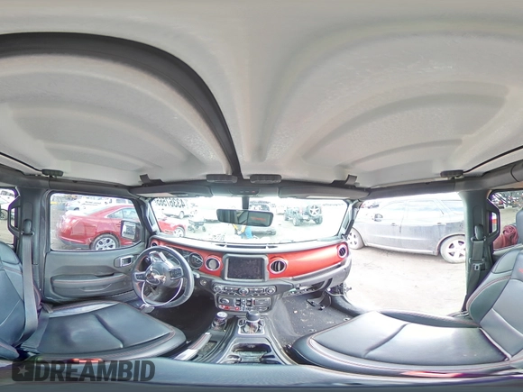 2021 Jeep Gladiator Rubicon with VIN 1C6JJTBG4ML504141, listed as a Copart auction lot 43367565 with 56,879 mi miles and Salvage title. Bid and sale history available at DreamBid. Image 12.