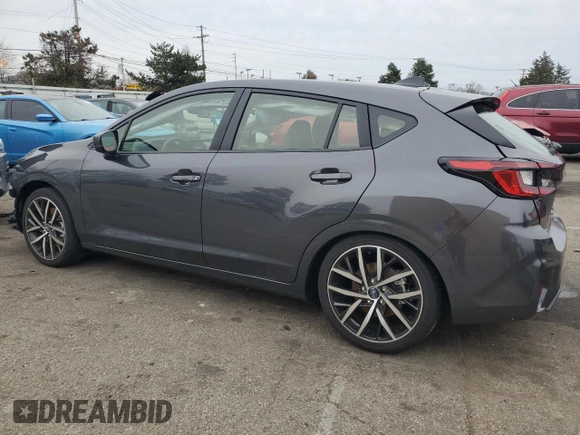 2024 Subaru Impreza Sport with VIN JF1GUAFC3R8313123, listed as a Copart auction lot 80126014 with 1,992 mi miles and Salvage Title. Bid and sale history available at carsss.com. Image 2.