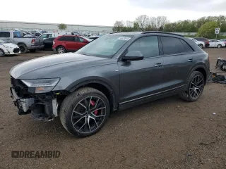 2019 Audi Q8 Prestige z VIN WA1FVAF10KD040943, wystawiony jako Copart lot #54620815 z przebiegiem 80 399 mil mil oraz Czysty tytuł • Clean title. Historia ofert i sprzedaży dostępna na DreamBid. Obrazek 1.