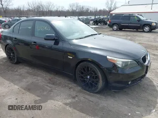 2005 BMW 5 Series 545i with VIN WBANB33565CN63095, listed as a IAAI auction lot 41853927 with 147,546 mi miles and . Bid and sale history available at carsss.com. Image 1.