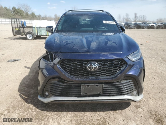 2021 Toyota Highlander XSE with VIN 5TDJZRBH2MS110245, listed as a Copart auction lot 52187275 with 79,962 mi miles and Salvage Title. Bid and sale history available at carsss.com. Image 5.