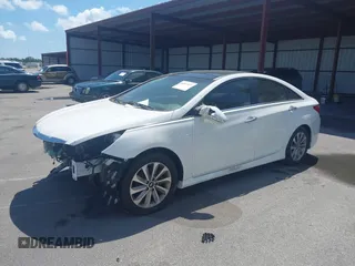 2014 Hyundai Sonata SE with VIN 5NPEC4AC0EH875408, listed as a IAAI auction lot 41913833 with 87,001 mi miles and . Bid and sale history available at DreamBid. Image 2.