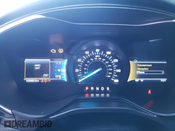 2020 Ford Fusion Titanium with VIN 3FA6P0D96LR152910, listed as a Copart auction lot 55389355 with 105,690 mi miles and Salvage title. Bid and sale history available at DreamBid. Image 9.