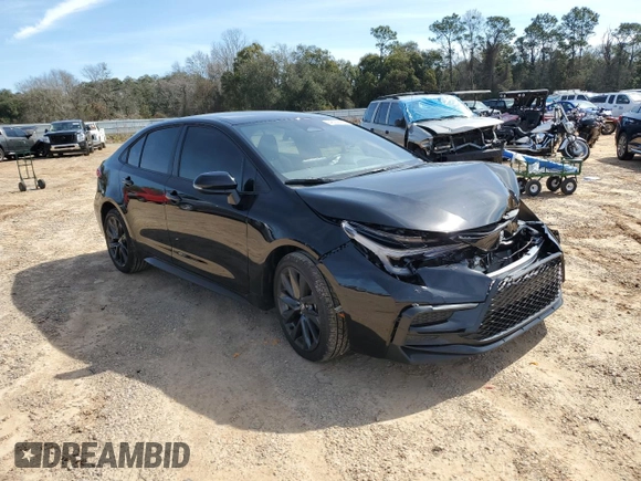 2025 Toyota Corolla SE with VIN 5YFS4MCEXSP225983, listed as a Copart auction lot 46358765 with 907 mi miles and Salvage Title. Bid and sale history available at carsss.com. Image 4.