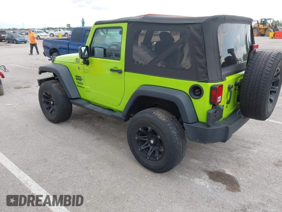 2013 Jeep Wrangler Sport with VIN 1C4AJWAG8DL507944, listed as a IAAI auction lot 42143144 with 70,085 mi miles and . Bid and sale history available at carsss.com. Image 3.