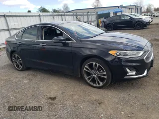 2019 Ford Fusion Titanium with VIN 3FA6P0K96KR102400, listed as a Copart auction lot 53319485 with 76,188 mi miles and Salvage Title. Bid and sale history available at carsss.com. Image 4.