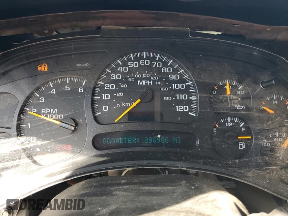 2005 Chevrolet Tahoe LS with VIN 1GNEC13V05R255395, listed as a Copart auction lot 71962214 with 206,986 mi miles and Salvage Title. Bid and sale history available at carsss.com. Image 9.