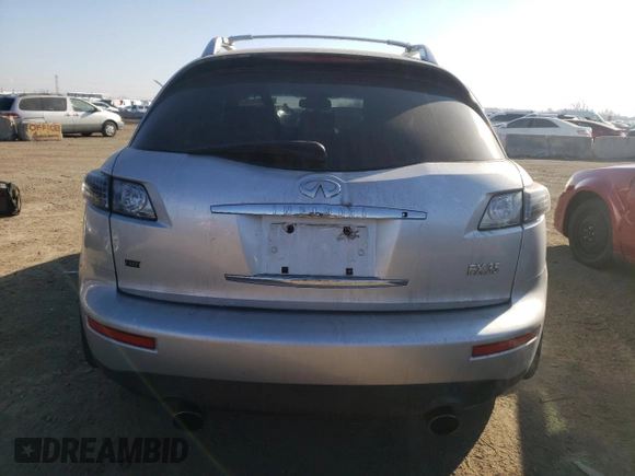 2006 Infiniti FX35 with VIN JNRAS08W56X205448, listed as a Copart auction lot 55105954 with 166,318 mi miles and Non Repairable. Bid and sale history available at carsss.com. Image 6.