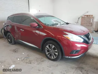 2016 Nissan Murano S with VIN 5N1AZ2MG5GN116476, listed as a IAAI auction lot 41387927 with 222,290 mi miles. Bid and sale history available at carsss.com. Image 1.
