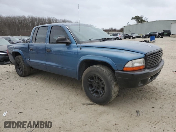 2004 Dodge Dakota Sport with VIN 1D7HL38K34S524373, listed as a Copart auction lot 47270165 with 158,308 mi miles and Salvage Title. Bid and sale history available at carsss.com. Image 4.