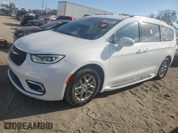 2021 Chrysler Pacifica Touring with VIN 2C4RC1FG1MR510121, listed as a Copart auction lot 78366954 with 34,296 mi miles and Salvage title. Bid and sale history available at DreamBid. Image 1.