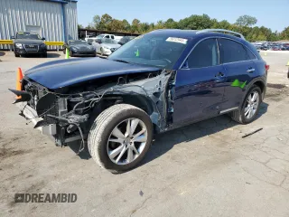2015 Infiniti QX70 with VIN JN8CS1MU2FM380734, listed as a Copart auction lot 76012944 with 173,813 mi miles and Salvage Title. Bid and sale history available at DreamBid. Image 1.