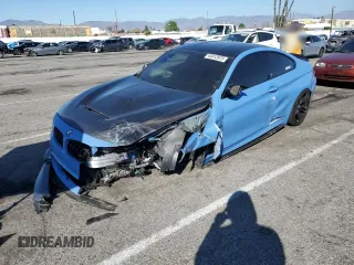 2018 BMW M4 with VIN WBS4Y9C50JAA85547, listed as a Copart auction lot 45412975 with 0 mi miles and Salvage Title. Bid and sale history available at carsss.com. Image 1.
