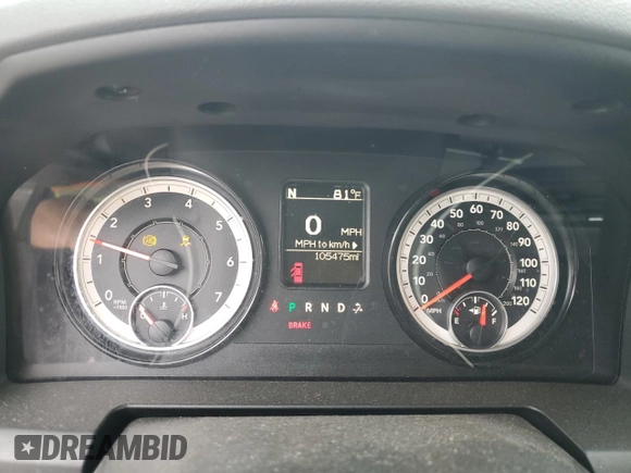 2018 Ram 1500 Express with VIN 1C6RR7FG2JS235099, listed as a Copart auction lot 56705475 with 105,475 mi miles and Clean title. Bid and sale history available at DreamBid. Image 9.