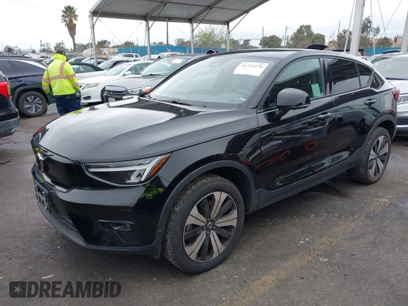 2023 Volvo C40 Recharge Pure Electric Plus with VIN YV4ED3GL8P2054475, listed as a IAAI auction lot 41773276 with 29,835 mi miles. Bid and sale history available at carsss.com. Image 2.