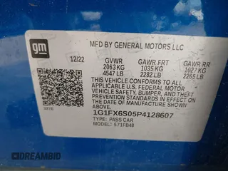 2023 Chevrolet Bolt EV 2LT z VIN 1G1FX6S05P4128607, wystawiony jako IAAI lot #42081752 z przebiegiem 22 551 mil mil oraz . Historia ofert i sprzedaży dostępna na DreamBid. Obrazek 9.