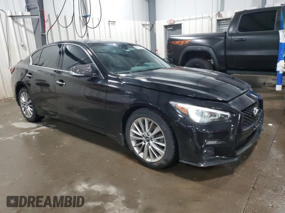 2019 Infiniti Q50 3.0t LUXE with VIN JN1EV7AR6KM557944, listed as a Copart auction lot 48793515 with 54,222 mi miles and Salvage Title. Bid and sale history available at carsss.com. Image 4.