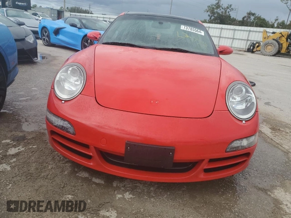 2008 Porsche 911 4S with VIN WP0BB29998S755213, listed as a Copart auction lot 73785564 with Not Provided miles and Salvage Title. Bid and sale history available at carsss.com. Image 5.