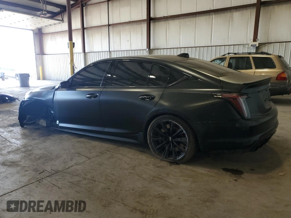 2022 Cadillac CT5-V Blackwing with VIN 1G6D35R67N0810538, listed as a Copart auction lot 77955214 with 18,813 mi miles and Salvage Title. Bid and sale history available at carsss.com. Image 2.