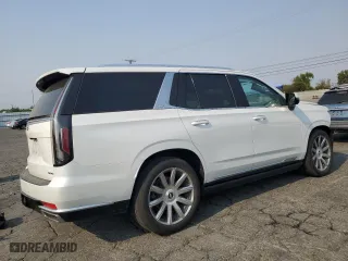 2021 Cadillac Escalade Premium Luxury Platinum with VIN 1GYS4DKL8MR217707, listed as a Copart auction lot 71491894 with 30,091 mi miles and Salvage Title. Bid and sale history available at carsss.com. Image 3.