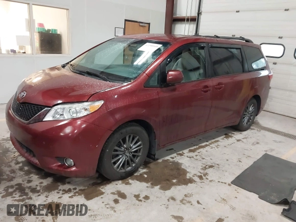 2015 Toyota Sienna LE AAS with VIN 5TDKK3DC8FS655876, listed as a IAAI auction lot 42298949 with 93,459 mi miles and . Bid and sale history available at DreamBid. Image 2.