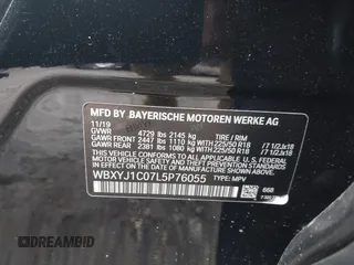 2020 BMW X2 xDrive28i z VIN WBXYJ1C07L5P76055, wystawiony jako IAAI lot #41947611 z przebiegiem 38 277 mil mil oraz . Historia ofert i sprzedaży dostępna na DreamBid. Obrazek 9.