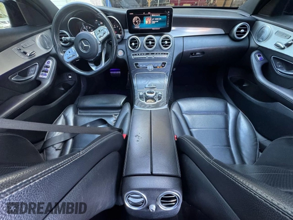 2019 Mercedes-Benz C 300 with VIN 55SWF8DB3KU287744, listed as a Copart auction lot 55195355 with 99,216 mi miles and Clean Title. Bid and sale history available at DreamBid. Image 9.