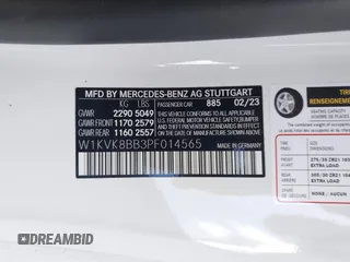 2023 Mercedes-Benz SL 63 AMG z VIN W1KVK8BB3PF014565, wystawiony jako IAAI lot #41953573 z przebiegiem 12 126 mil mil oraz . Historia ofert i sprzedaży dostępna na DreamBid. Obrazek 9.