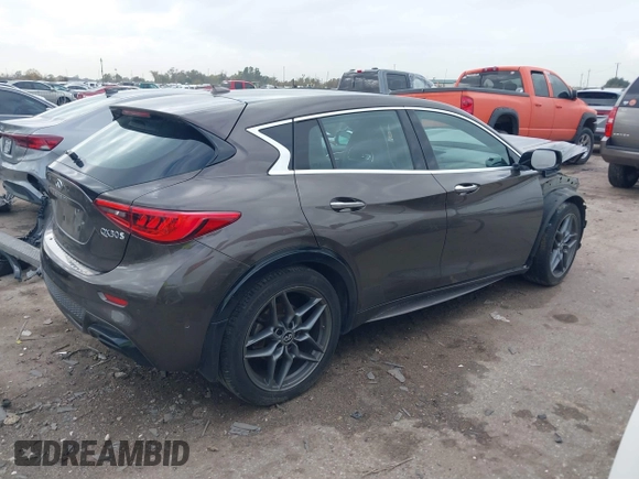 2017 Infiniti QX30 Sport with VIN SJKCH5CP8HA024092, listed as a IAAI auction lot 41113097 with 82,360 mi miles and . Bid and sale history available at DreamBid. Image 4.
