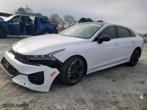 2022 Kia K5 GT-Line with VIN 5XXG64J29NG157522, listed as a Copart auction lot 44233025 with 35,711 mi miles and Salvage Title. Bid and sale history available at carsss.com. Image 1.