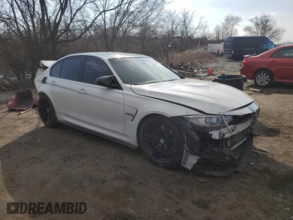 2015 BMW M3 with VIN WBS3C9C51FJ276344, listed as a Copart auction lot 43213995 with Not provided miles and Salvage title. Bid and sale history available at DreamBid. Image 4.