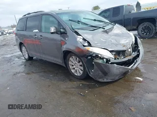 2013 Toyota Sienna XLE z VIN 5TDDK3DC4DS059279, wystawiony jako IAAI lot #41611123 z przebiegiem 172 324 mil mil oraz . Historia ofert i sprzedaży dostępna na DreamBid. Obrazek 1.