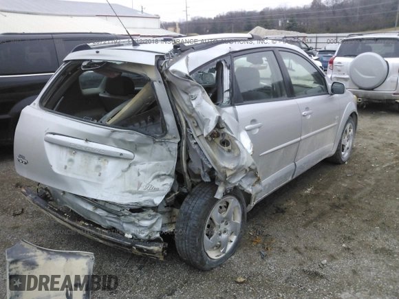 2005 Pontiac Vibe with VIN 5Y2SM63805Z418224, listed as a IAAI auction lot 41707286 with 206,559 mi miles. Bid and sale history available at carsss.com. Image 4.