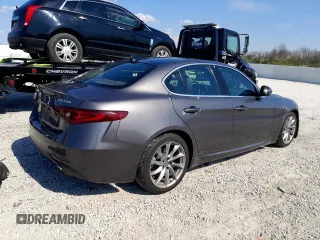 2017 Alfa Romeo Giulia with VIN ZARFAEBN1H7536624, listed as a Copart auction lot 48640104 with 100,829 mi miles and Salvage Title. Bid and sale history available at carsss.com. Image 3.