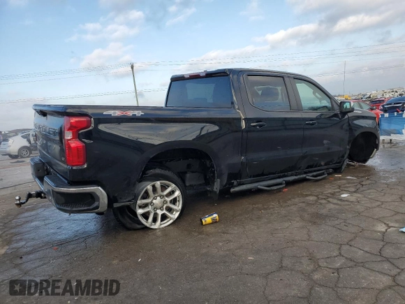 2022 Chevrolet Silverado 1500 LT with VIN 1GCUDDET1NZ500770, listed as a Copart auction lot 83409444 with 48,907 mi miles and Salvage Title. Bid and sale history available at DreamBid. Image 3.