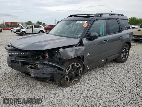 2024 Ford Bronco Sport Outer Banks with VIN 3FMCR9C68RRF08281, listed as a Copart auction lot 56272655 with Not provided miles and Salvage title. Bid and sale history available at DreamBid. Image 1.