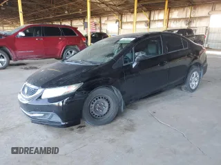 2015 Honda Civic Sedan LX with VIN 2HGFB2F51FH521902, listed as a Copart auction lot 50556205 with 119,337 mi miles and Salvage Title. Bid and sale history available at carsss.com. Image 1.