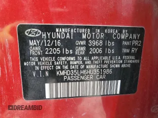 2017 Hyundai Elantra GT with VIN KMHD35LH6HU351986, listed as a Copart auction lot 54788255 with 188,762 mi miles and Clean Title. Bid and sale history available at carsss.com. Image 12.