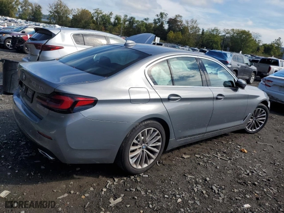 2023 BMW 5 Series 530i xDrive with VIN WBA13BJ06PWX90768, listed as a Copart auction lot 73494474 with 0 mi miles and Salvage Title. Bid and sale history available at carsss.com. Image 3.