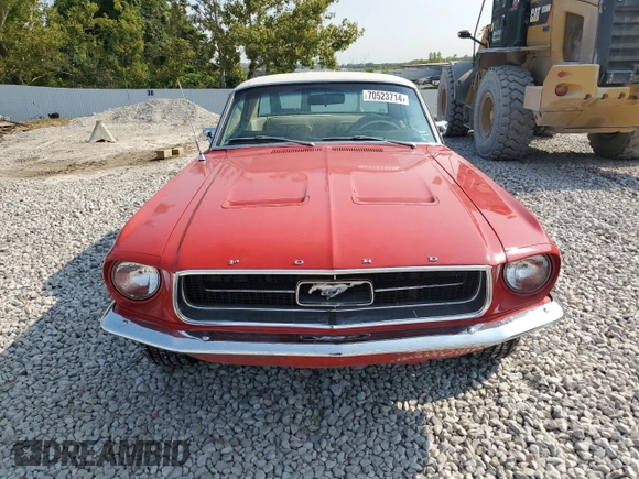 1967 Ford Mustang с VIN 7T01C196570, выставлен на аукционе Copart как лот 70523714 с пробегом 86 101 миль миль и Чистый • Clean title. История ставок и продаж доступна на DreamBid. Изображение 5.