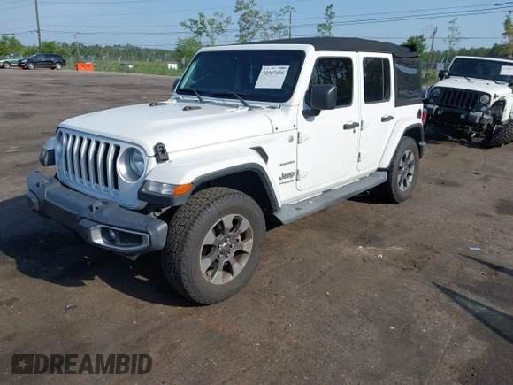 2018 Jeep Wrangler Unlimited Sahara z VIN 1C4HJXEG3JW175226, wystawiony jako IAAI lot #42307456 z przebiegiem 72 875 mil mil oraz . Historia ofert i sprzedaży dostępna na DreamBid. Obrazek 17.