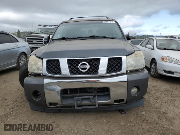 2006 Nissan Armada LE z VIN 5N1AA08A76N703892, wystawiony jako Copart lot #50604815 z przebiegiem 252 274 mil mil oraz Szkoda całkowita • Salvage title. Historia ofert i sprzedaży dostępna na DreamBid. Obrazek 5.
