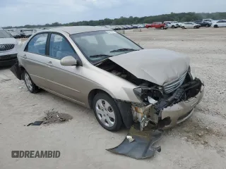 2008 Kia Spectra EX with VIN KNAFE121185494453, listed as a Copart auction lot 68115874 with 0 mi miles and Salvage Title. Bid and sale history available at carsss.com. Image 4.