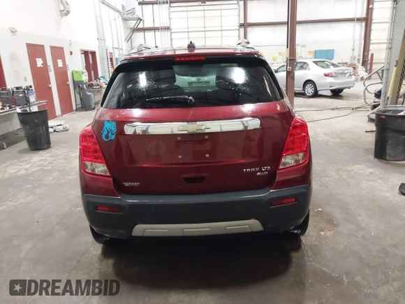 2016 Chevrolet Trax LTZ with VIN 3GNCJRSB9GL166289, listed as a IAAI auction lot 41674434 with 157,109 mi miles. Bid and sale history available at carsss.com. Image 16.