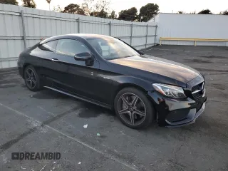 2018 Mercedes-Benz C 43 AMG with VIN WDDWJ6EB4JF640169, listed as a Copart auction lot 82815684 with 47,739 mi miles and Salvage Title. Bid and sale history available at DreamBid. Image 4.