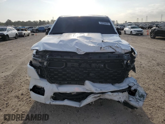 2025 Ram 1500 Big Horn with VIN 1C6SRFFPXSN521827, listed as a Copart auction lot 53258435 with 1,676 mi miles and Salvage Title. Bid and sale history available at carsss.com. Image 5.