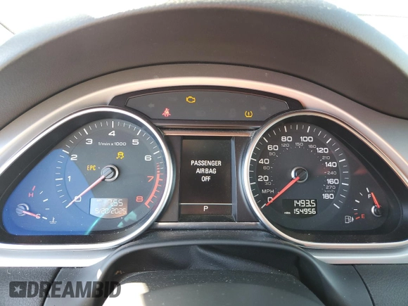 2012 Audi Q7 Premium Plus с VIN WA1LGAFE6CD007088, выставлен на аукционе Copart как лот 57697315 с пробегом 154 956 миль миль и Чистый • Clean title. История ставок и продаж доступна на DreamBid. Изображение 9.